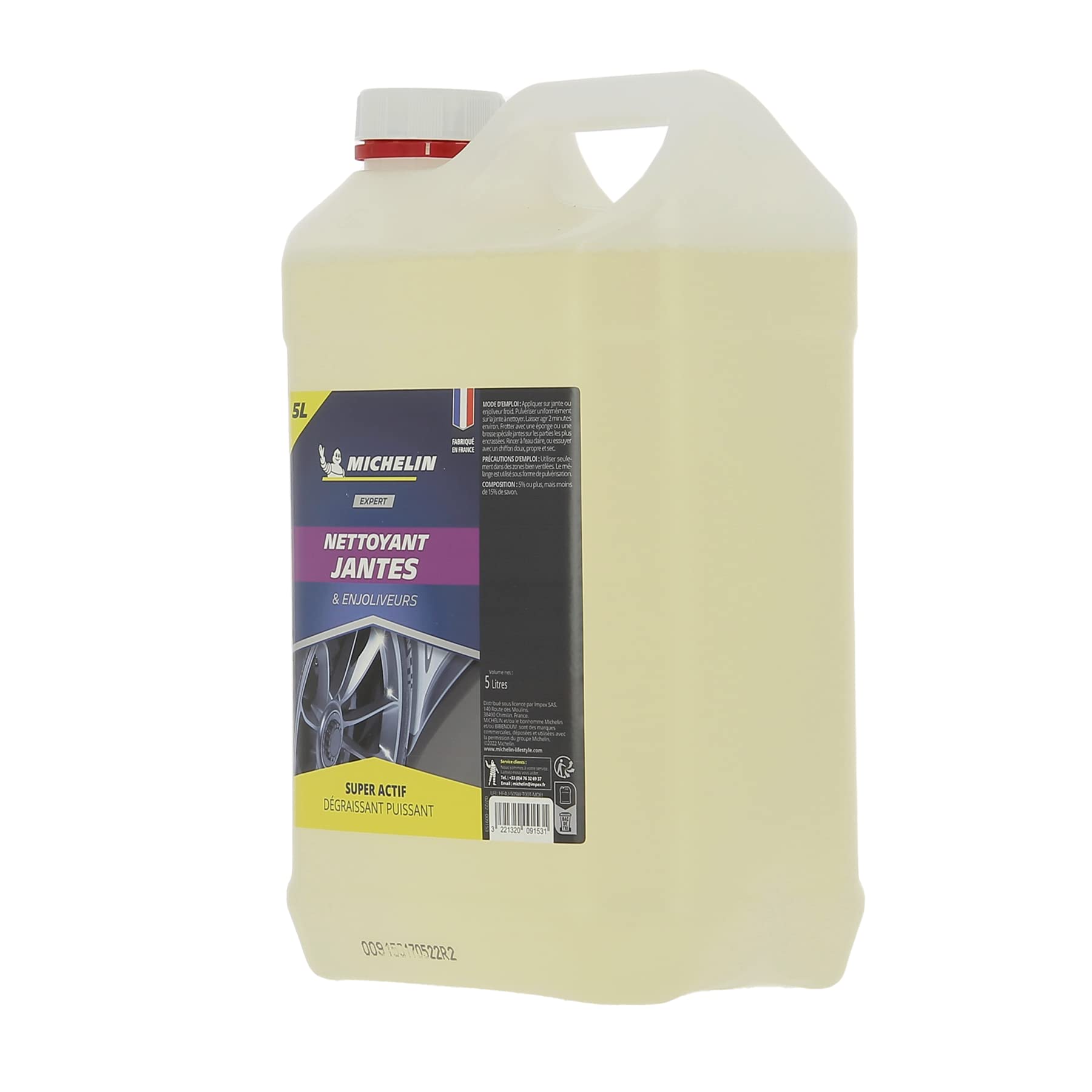 MICHELIN Expert 009153 Nettoyant Jantes et Enjoliveurs. Dégraissant Roues Voiture, 5 litres