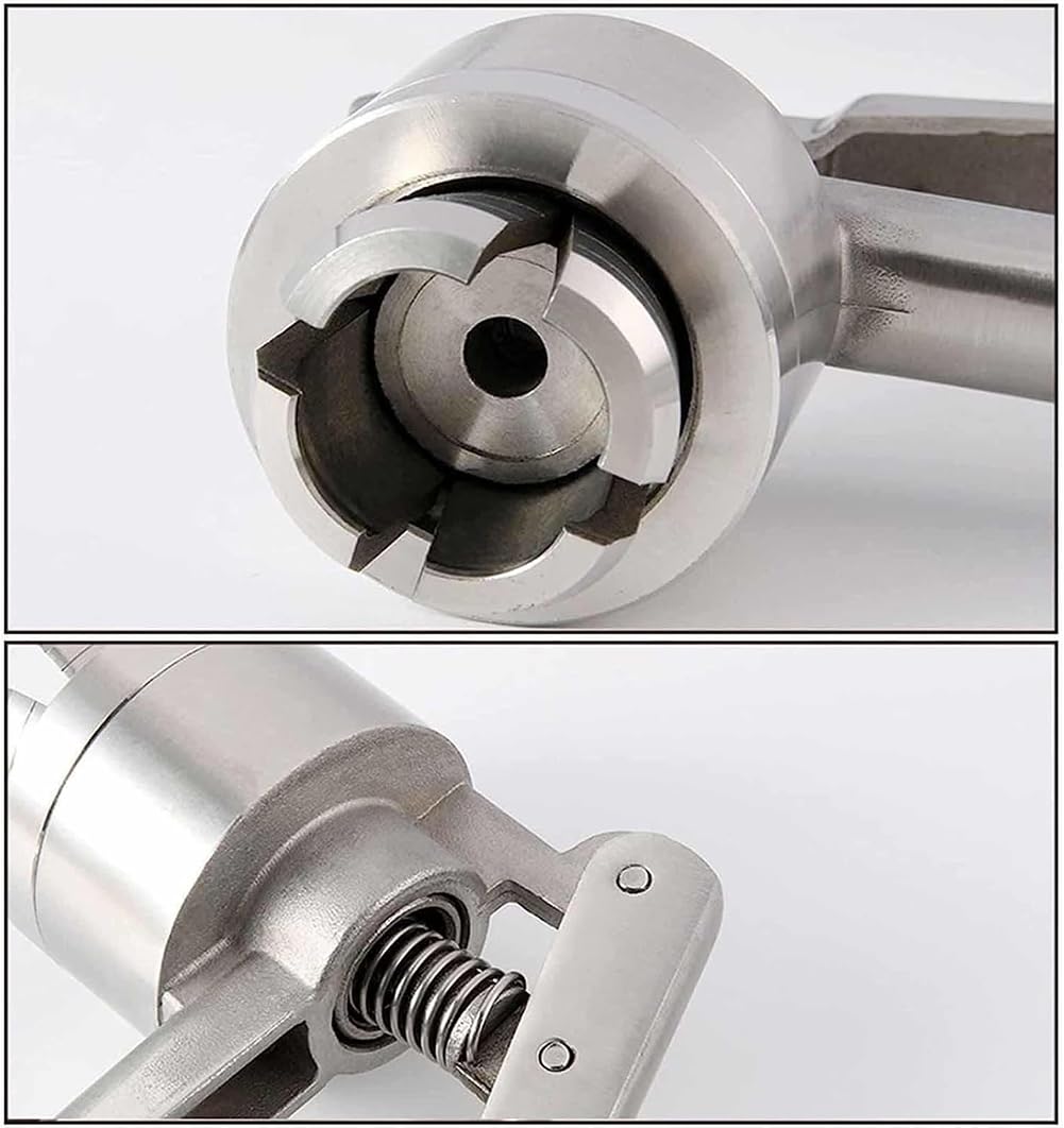 Herramienta crimpadora de viales para botellas de perfume, herramienta de crimpado de tapa de acero inoxidable de 13 a 32 mm para tapas abatibles de aluminio y plástico, solución de crimpado duradera