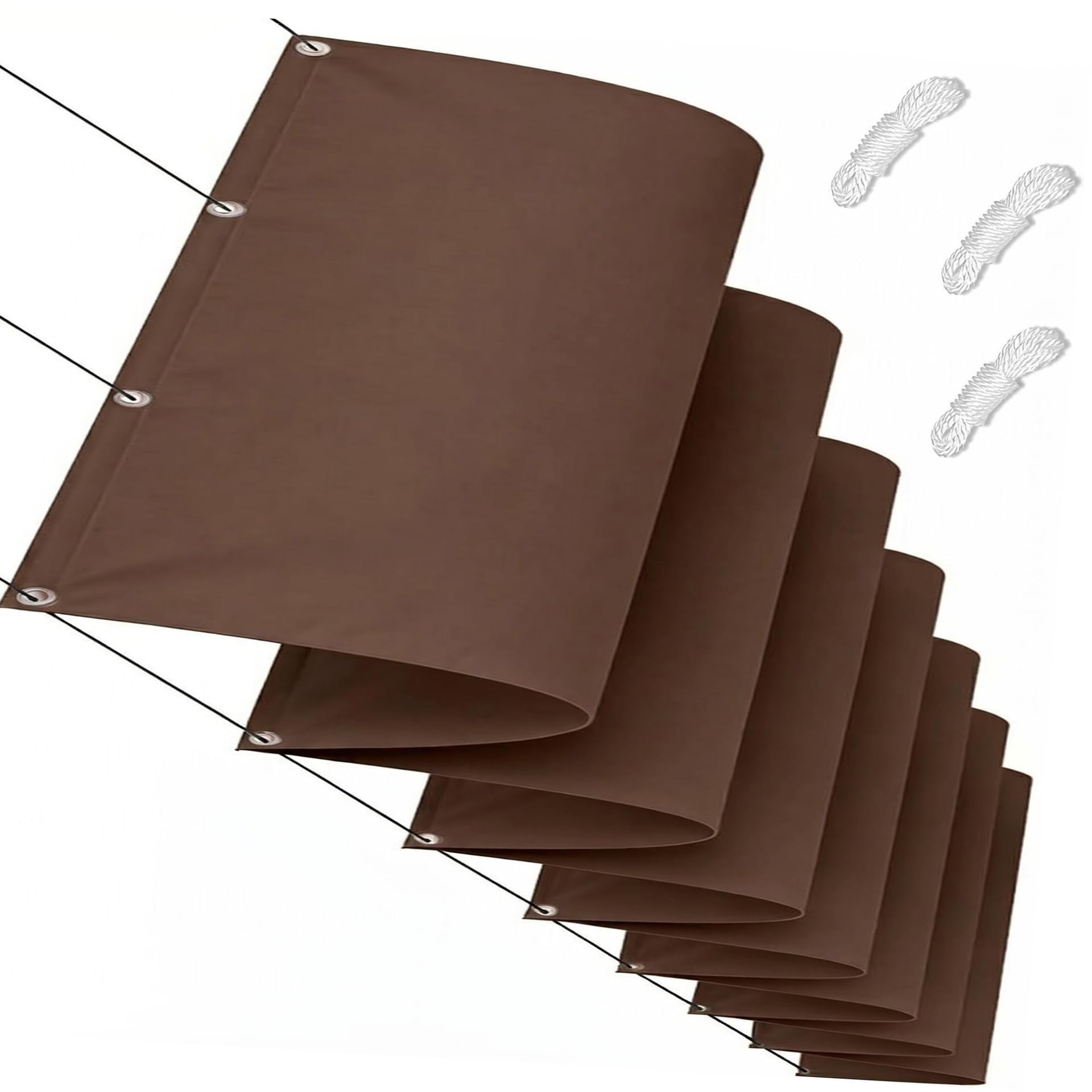 Voile d'ombrage à vague contre le vent et les UV : la toile de protection 205 x 420 cm pour patio