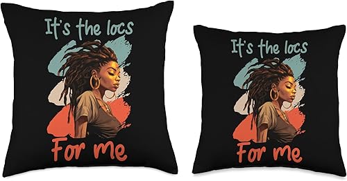 Miniatura 3 de Locs Afro Dreadlocks Love Natural Beauty Hair It's the Locs for Me Afro Hair - Almohada negra americana africana, 16 x 16 pulgadas, multicolor
