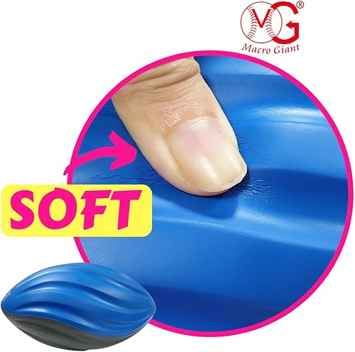 Miniatura 9 de Macro Giant - Juego de 8 bolas de fútbol en espiral de espuma de poliuretano de 5 pulgadas, varios colores, pelota deportiva de juguete para niños,