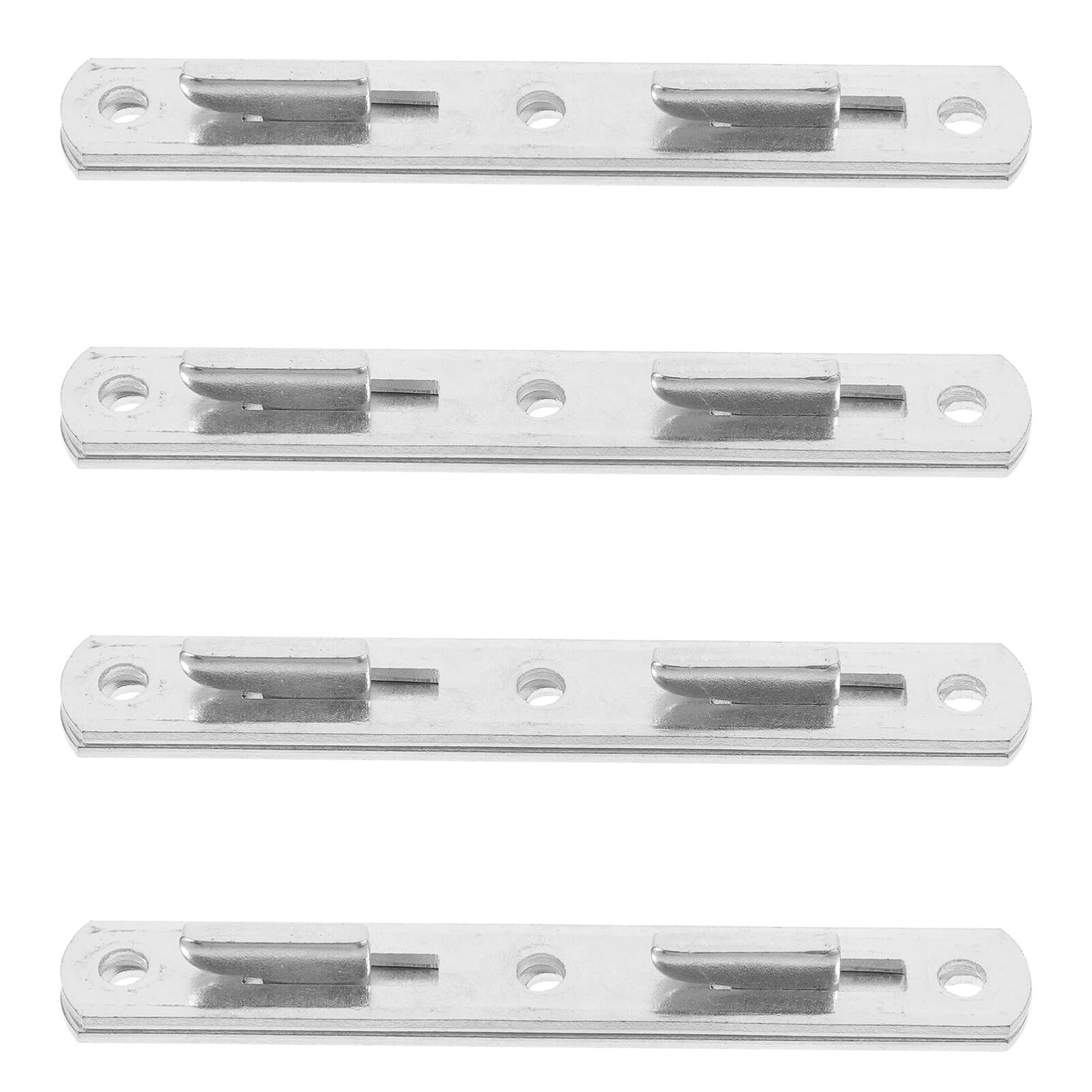 STOBAZA 4 Pairs of Bed Rail Fasteners Iron Bed Frame Rail Brackets Bed Rail Accessories
