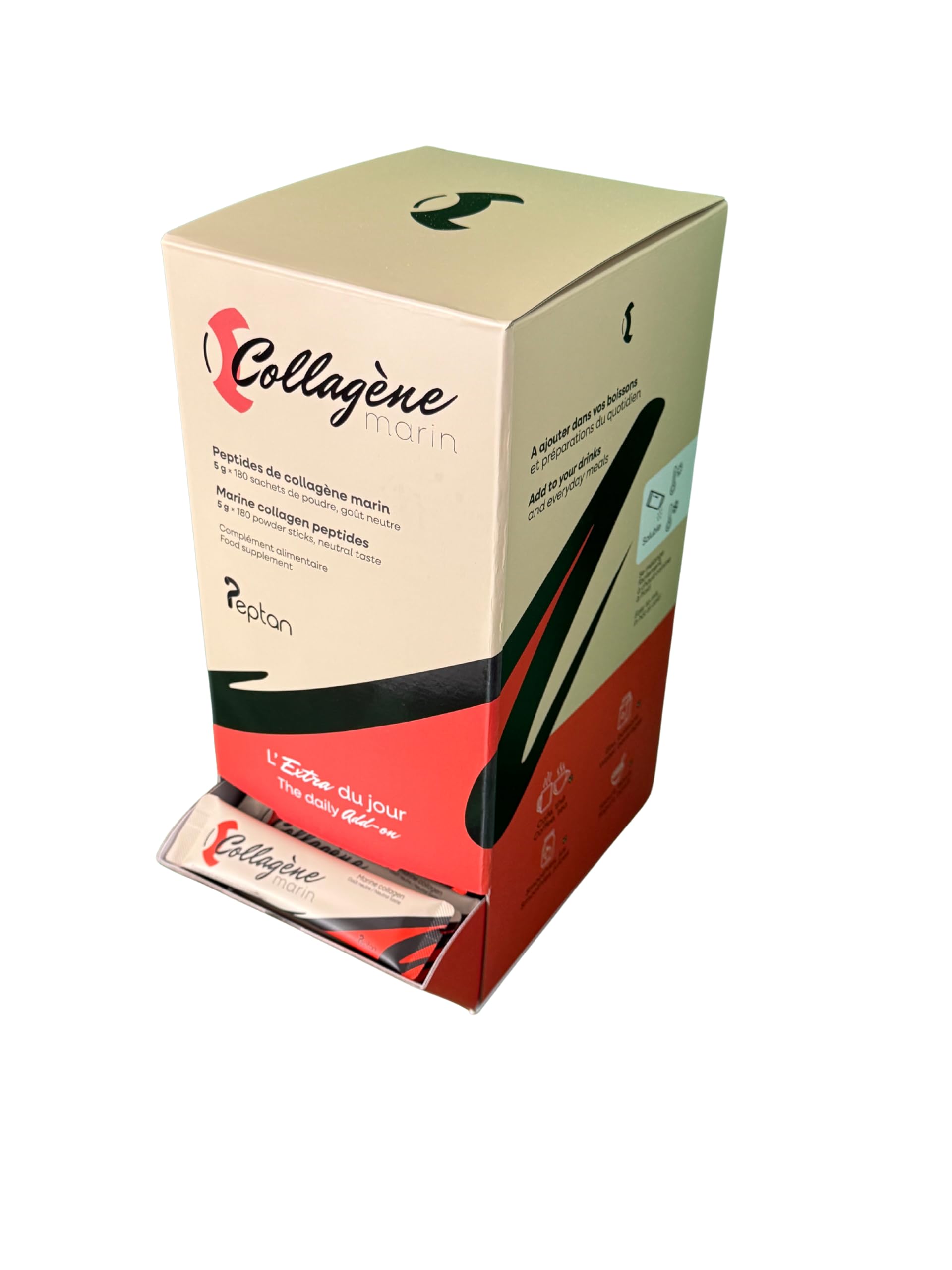Collagène Marin Peptan® Peptides Hydrolysés 180 Sticks de 5 g poudre