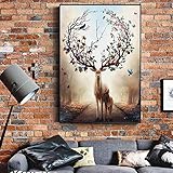 IMPRESIÓN DE CALIDAD FULL HD: impresa en lienzo no tejido, tinta no tóxica e inodoro, colores perfectos y nitidez de la imagen, resistente a los rayos UV. No incluyen sustancias nocivas y son apropiadas para la habitación de los niños o un dormitorio.