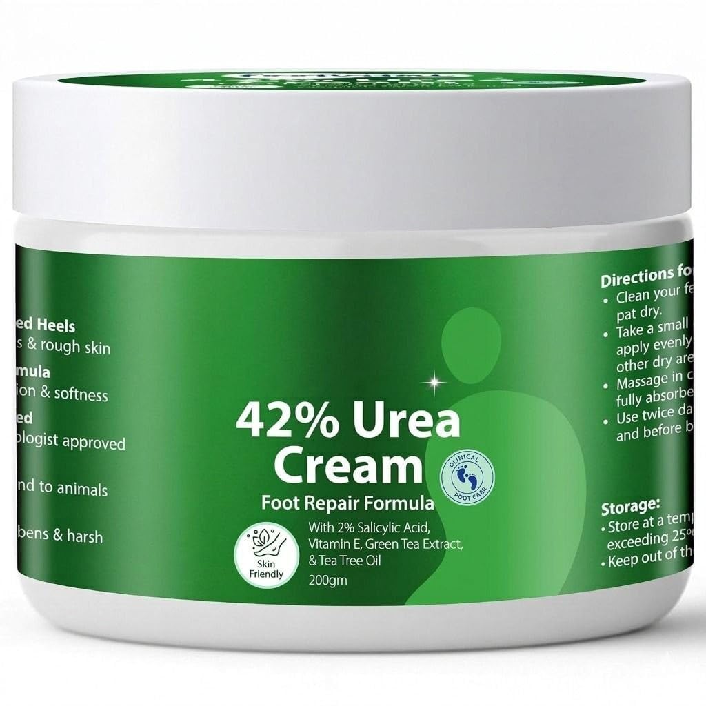 42% Urea Cream for cracked heels with 2% Salicylic Acid 200 g | intensive foot repair formula | skin-friendly | dermatologist-approved-image-31