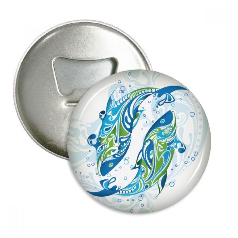 Aimants pour réfrigérateur poisson mer ouvre-bouteille badge métal