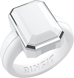 Women's Silicone Rings - Anniversary Ring or Promise Ring for Her - Emerald Rubber Wedding Bands Women - Patented Design