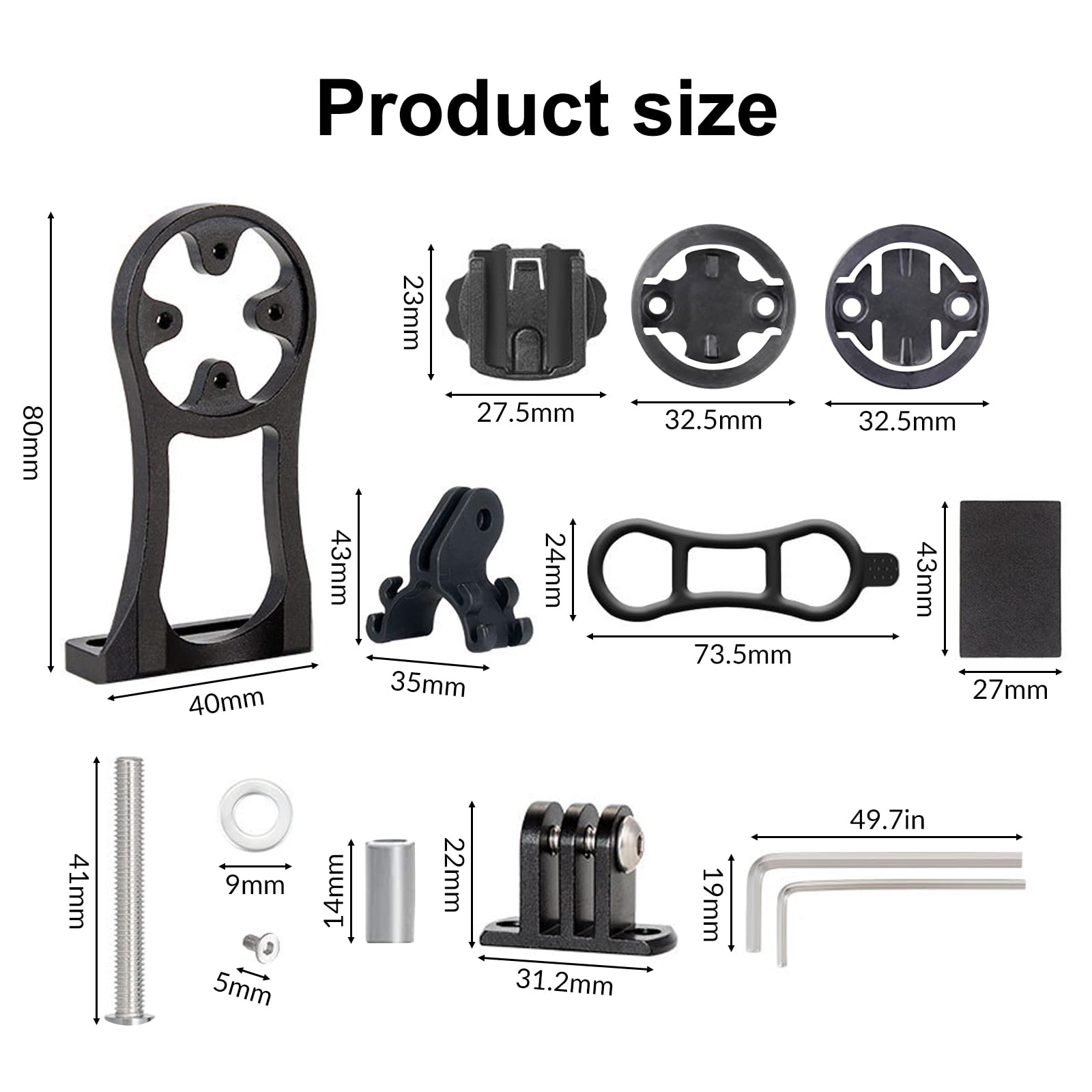 SUPPORT D'ORDINATEUR DE Vélo Pratique Pour GARMIN Et Pour Alliage D'aluminium W EUR 18,78