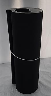Generic Treadmill Belt (102 x 16 inch) Black Flat Belt for Treadmill