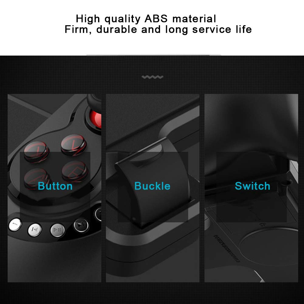 Gamepad Controller, Controller Flessibile Wireless Bluetooth con Impugnatura di Gioco, Gamepad con bilanciere ad Alta precisione, 5 Pulsanti multimediali, Gamepad per Computer Tablet Cellulare