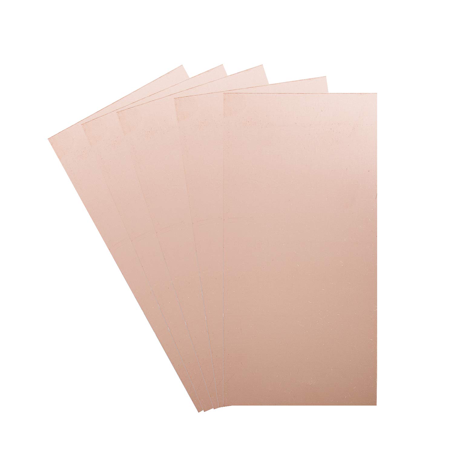 Aoje-Link Double Sided Copper Clad PCB Laminate Circuit Board, FR-4 Glass Fiber, 200 x 100 x 1.5mm, 5pcs, Red copper
