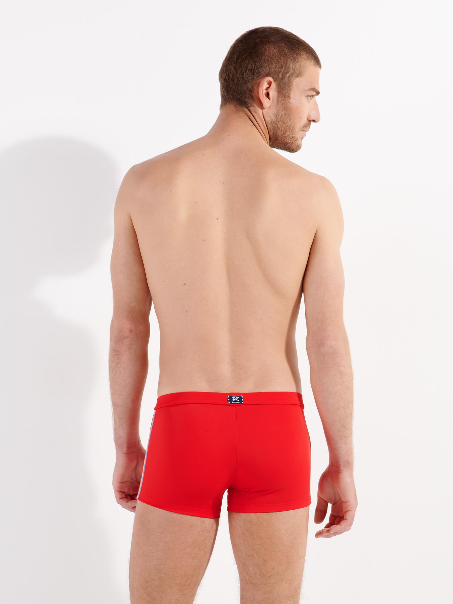 HOM Costume da bagno da uomo, costume da bagno da spiaggia, boxer retrò, da uomo, diversi motivi