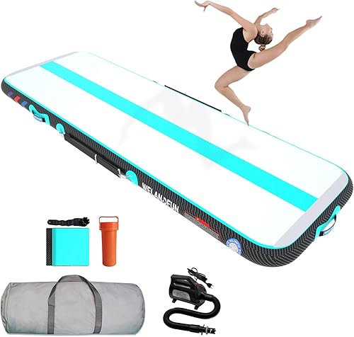WelandFun Colchoneta inflable de gimnasia de 10131620 pies de grosor para uso domésticogimnasioyogaentrenamientoanimadoraexteriorplayaparque con