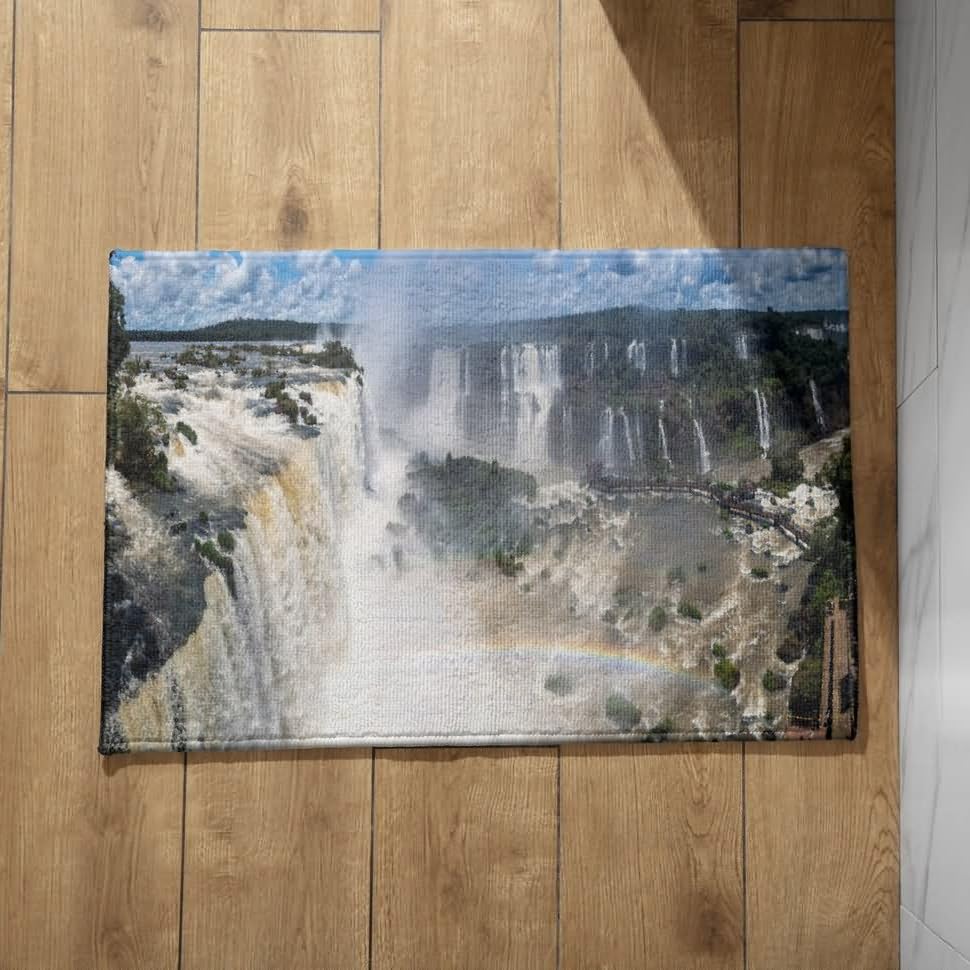 Tapis de bain XL 50x80cm paysage naturel pour entrée intérieure et extérieure