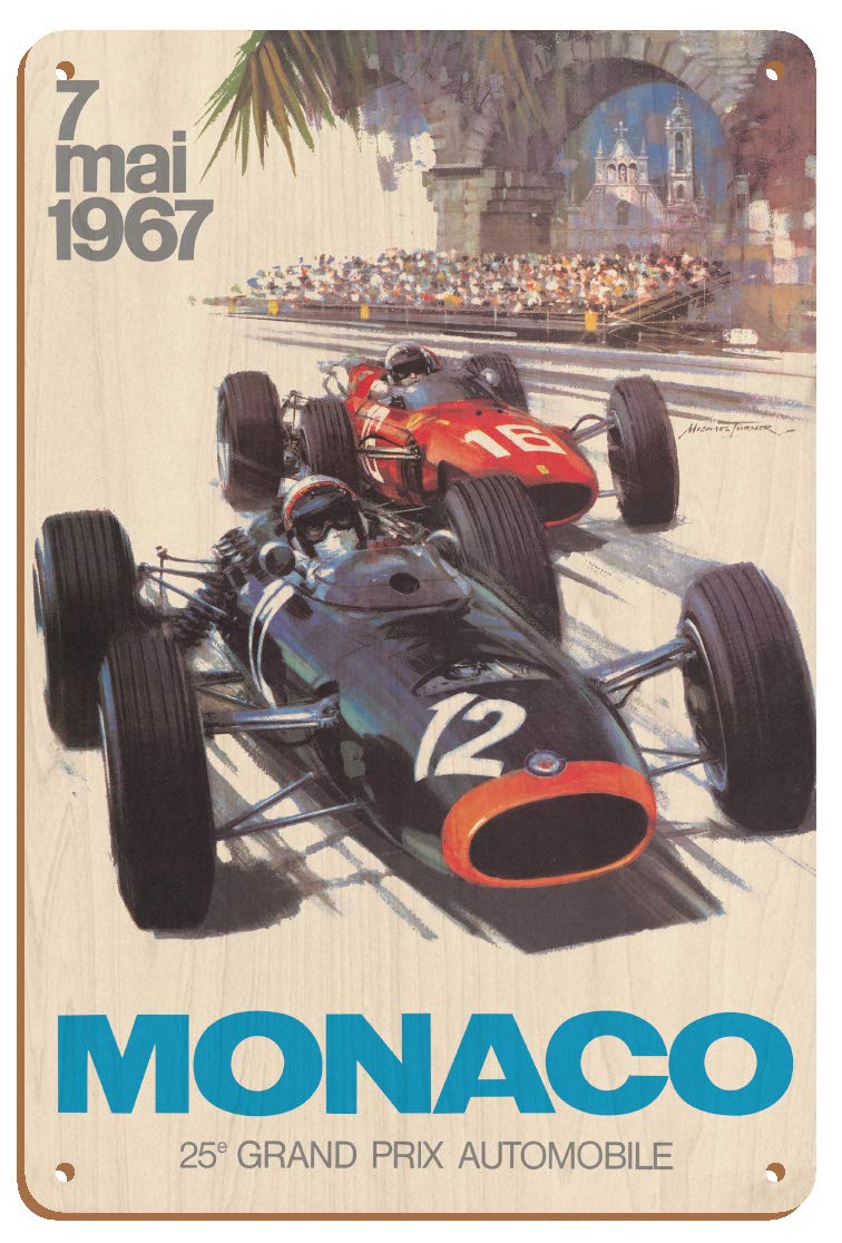 Plaque métal - Grand Prix Monaco 1937 - 20 x 30 cm - Legendary Art & Design
