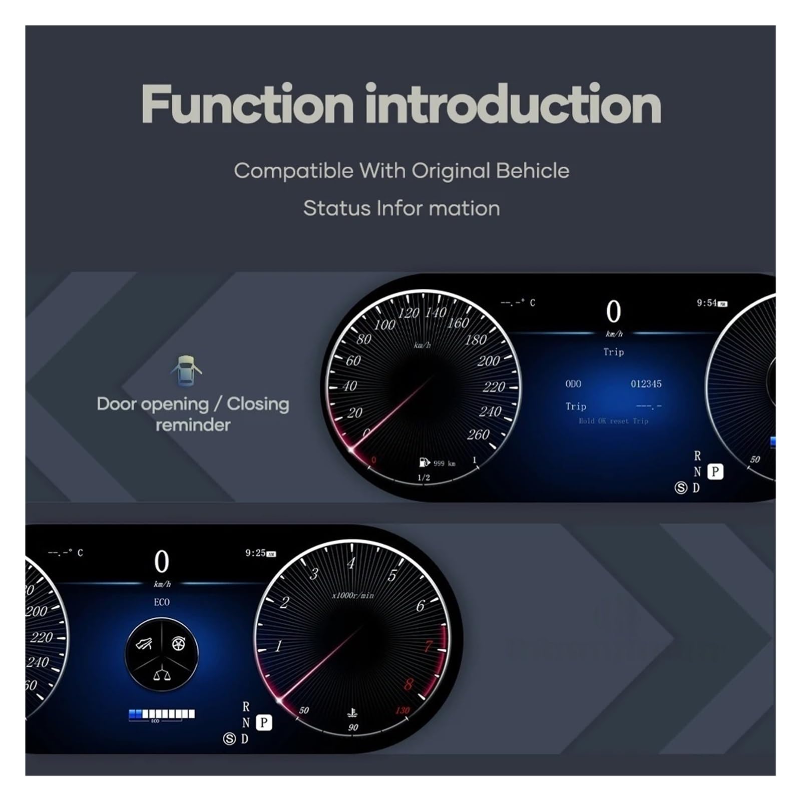 12.3 Scheda digitale LCD Cluster Panel Cockpit compatibile con Mercedes Benz CLS C218 W218 2012-2017 anni Tachimetro strumento automatico