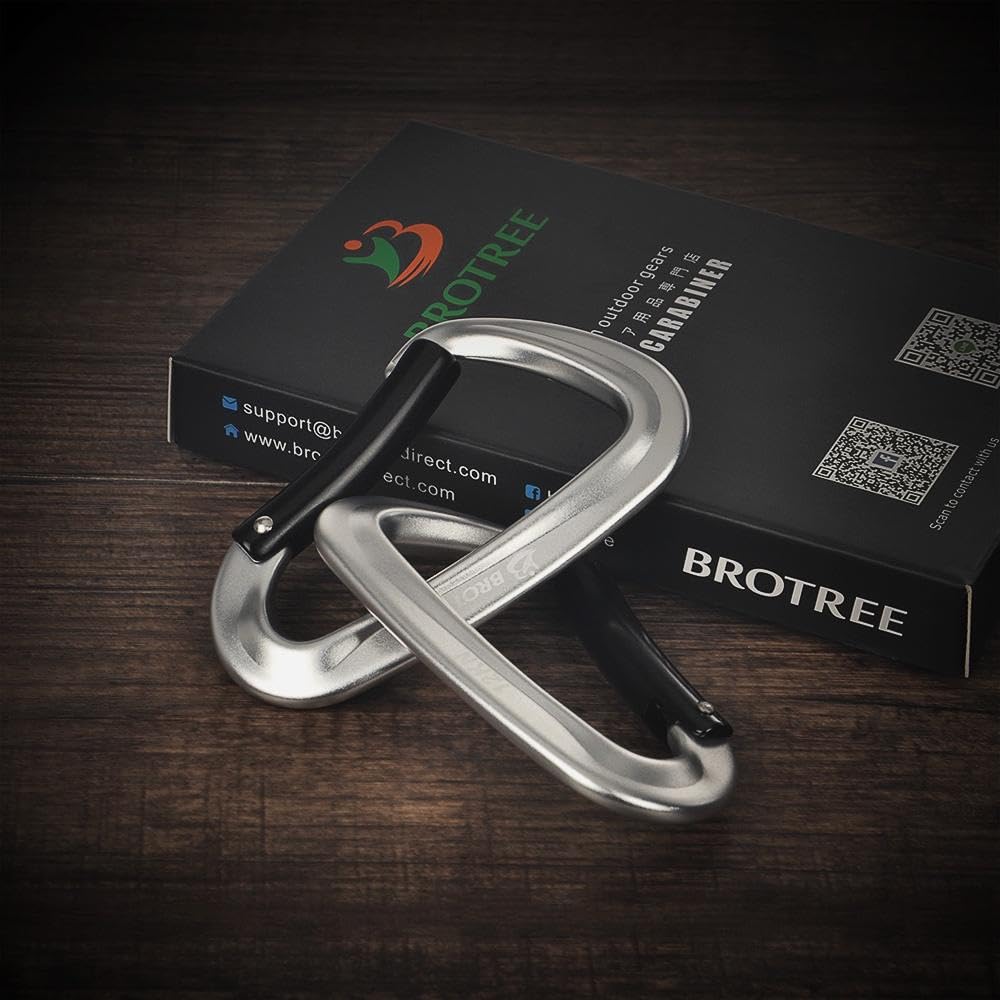 Holesto Set 5 Moschettoni Plastici Tattici - Carabiner Nero Chiusura A Molla Per Zaini E Escursionismo - Foto 10
