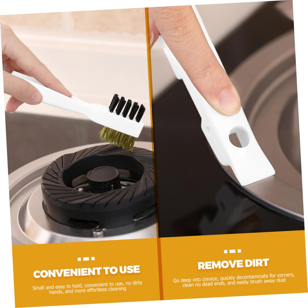 OHPHCALL Gas Stove Cleaning Brush for Stubborn Stains Ergonomic Design for Easy Crevice Cleaning Kitchens Sinks and Counters Wire Bristle for Scrubbing