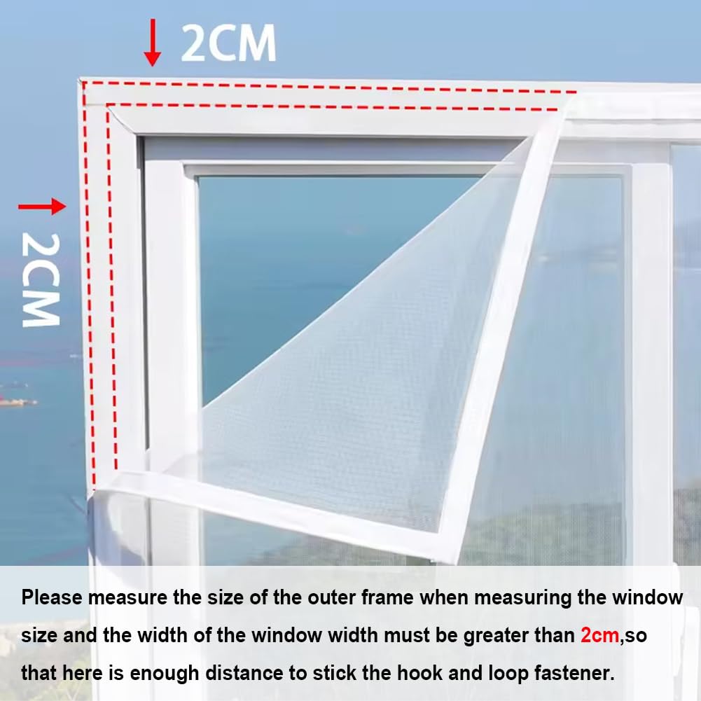 1.2m X 1m Window Screen Mesh Insect Net Fly Mosquito Bug Protection Door Black - View #3