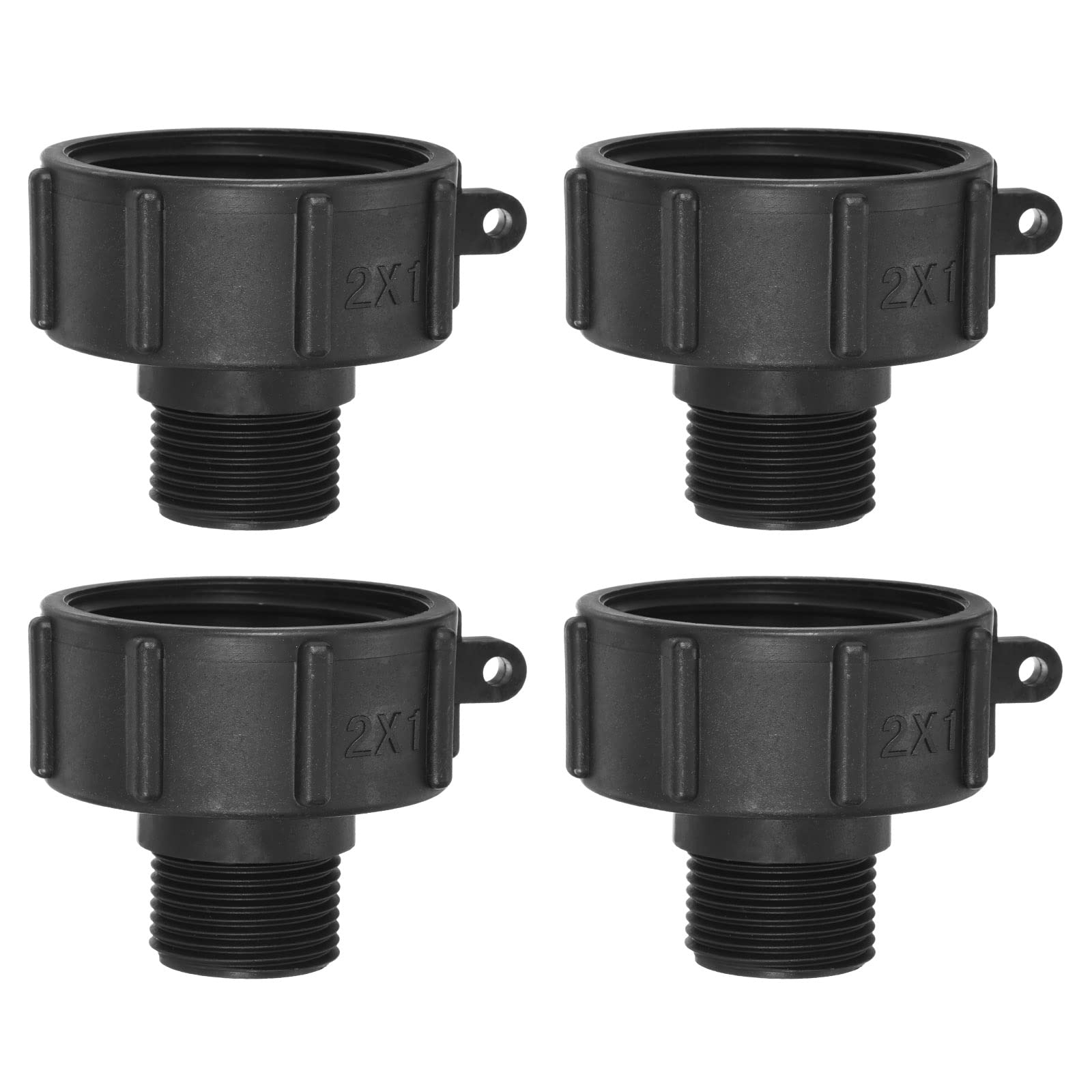 PATIKIL IBC Tote Adapter S60x6 Coarse Thread 1 BSP Male, 4 Pcs 275-330 Gallon Drain Plug Connector for Water Tank Garden Hose