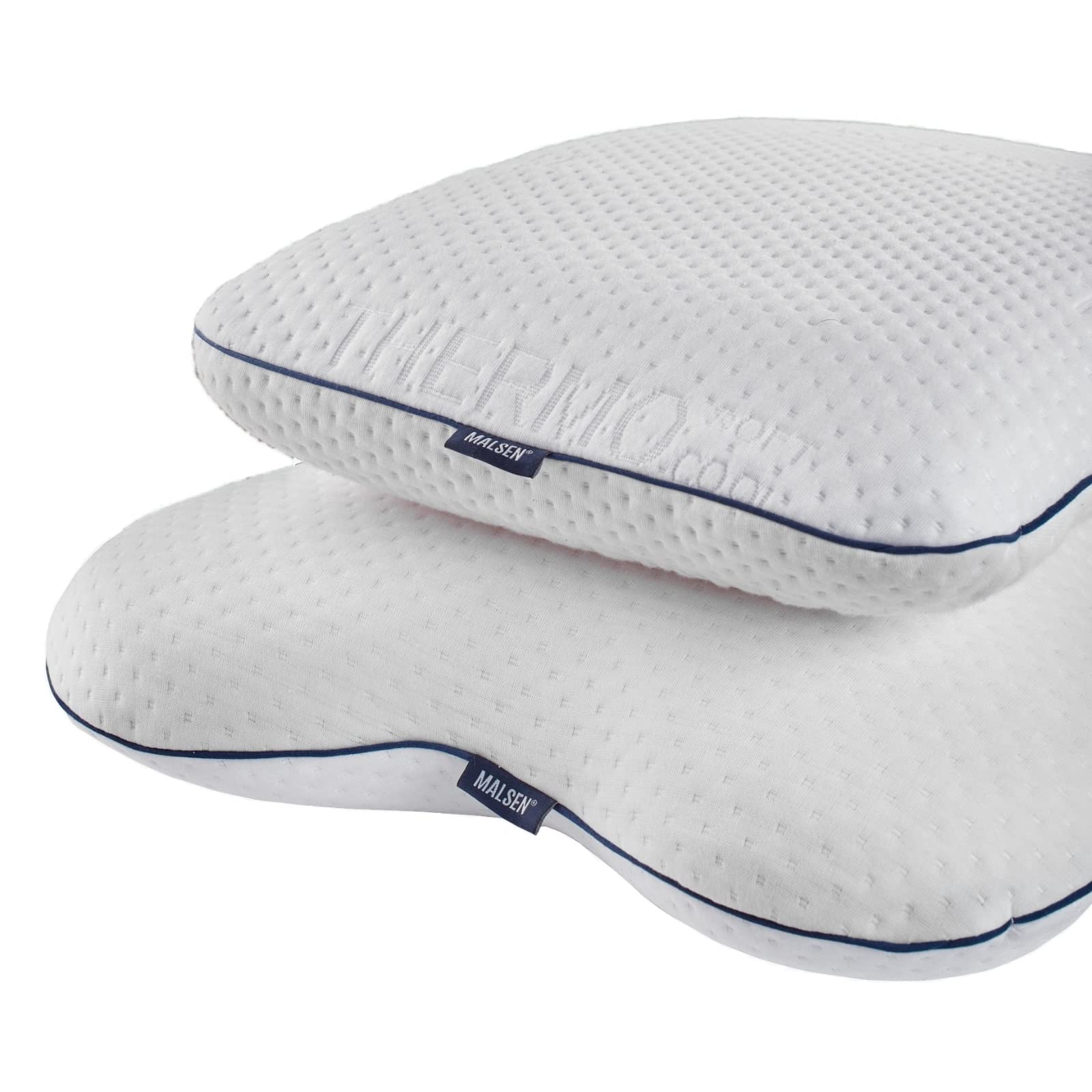 Almohada ortopédica ergonómica y ortopédica de espuma termoelástica, para dormitorio, funda extraíble