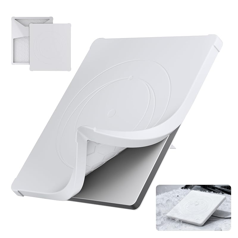 Capa Protetora de Silicone para Starlink Mini RVMARINEPAT com Ventilação Hexagonal e Cantos Reforçados Branca QL-MINI-PC6-BK