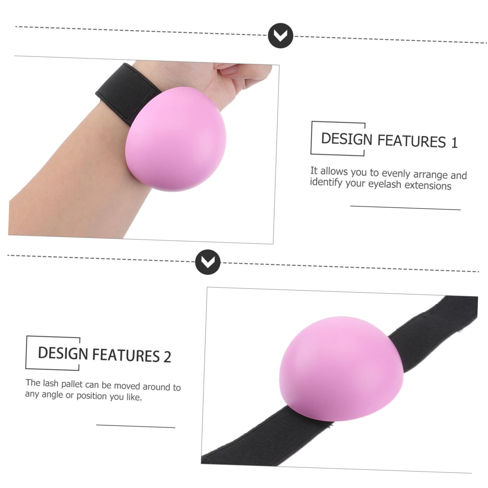Housoutil 5ensembles De Grafting Pour Extension De Cils Avec Bracelet Plateau De Cils Faux Rose Accessoire Salon Beauté