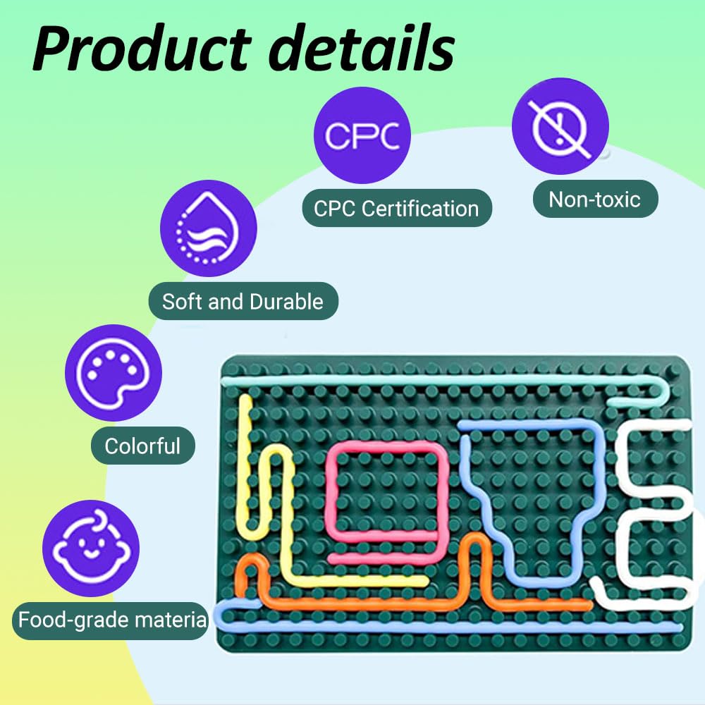 Sensory Activity Board for Adult Silicone Fidget Toys with 20 Strings - Image 3