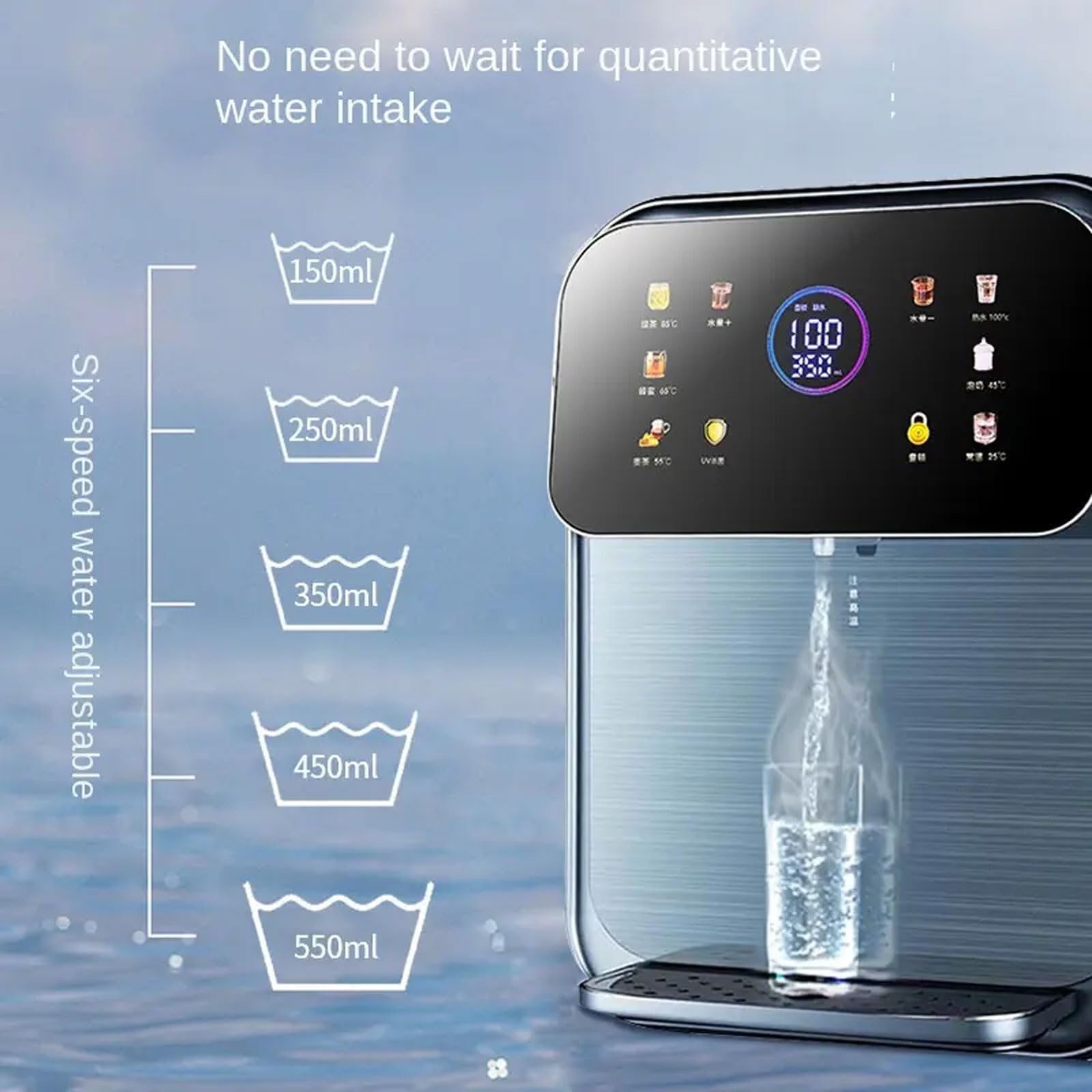 Distributeur d'eau chaude instantanée avec écran LCD, chaudière à eau murale, 35 l/h, distribution automatique d'eau pour café et bureau à domicile