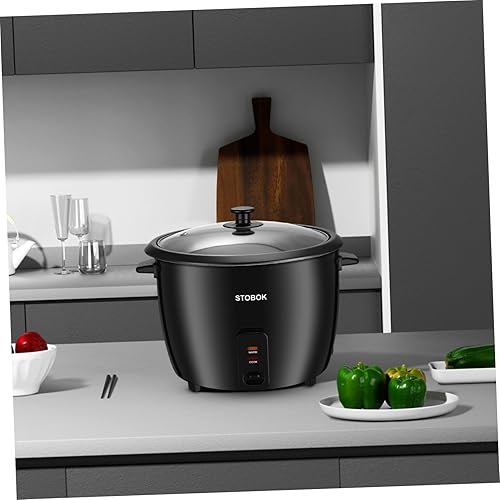 Miniatura 6 de NUOBESTY Arrocera eléctrica compacta con tapa transparente que ahorra espacio, olla de guiso doméstica para gachas de arroz y cocción eficiente,