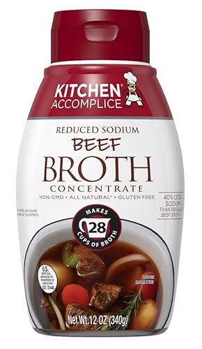 Kitchen Accomplice Concentrado de caldo de carne reducido en sodio 12 oz