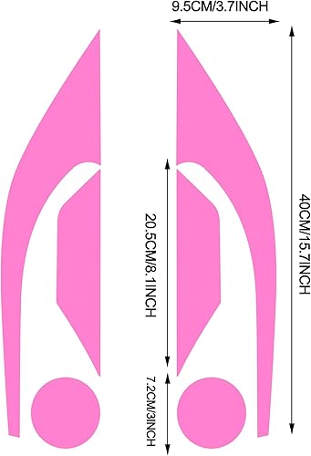 Miniatura 2 de TOMALL 3 pares de calcomanías de vinilo para luz antiniebla, faros delanteros, adhesivos de vinilo para Honda Civic 2016-2021 para guardabarros,