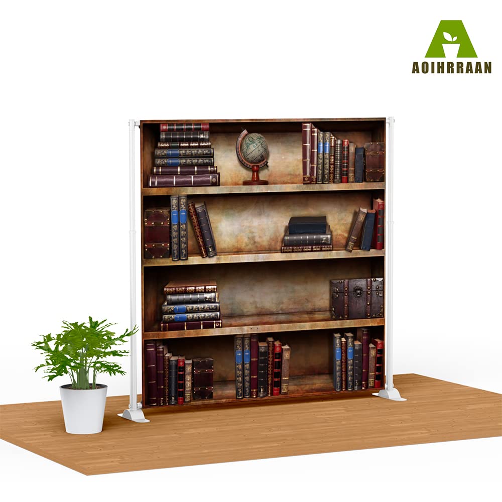Aoihrraan 2x2m Vintage Bookshelf Backdrop Retro Library Bookcase Antique Books Photography Background Online Teaching Decoration Graduation Party Students Artistic Portrait Photo Studio Props - Image 3