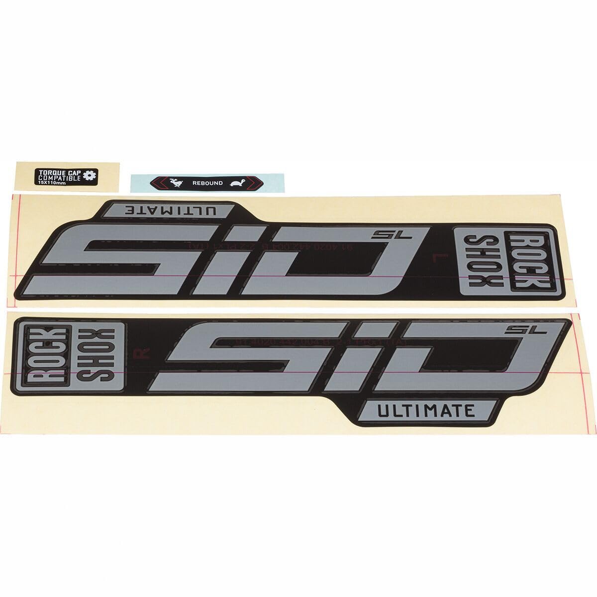Rockshox Sid Sl Ultimate Decal Kit Polar Foil for Black, One Size