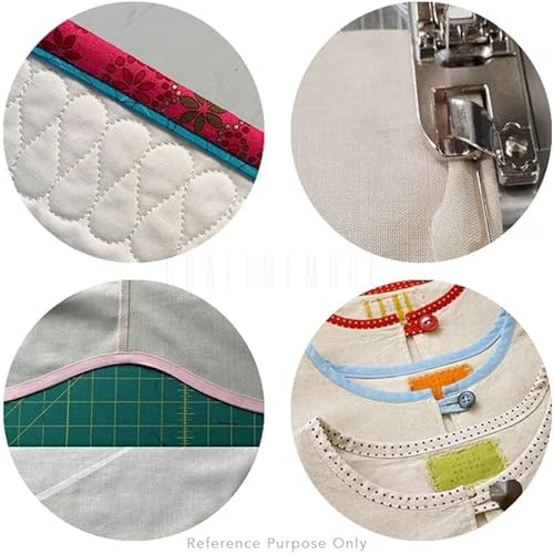 Miniatura 5 de CRAFTMEMORE Cinta al bies de doble pliegue de 12 pulgada, de lino y algodón, hecha en Japón, cinta de encuadernación para costura, dobladillo,