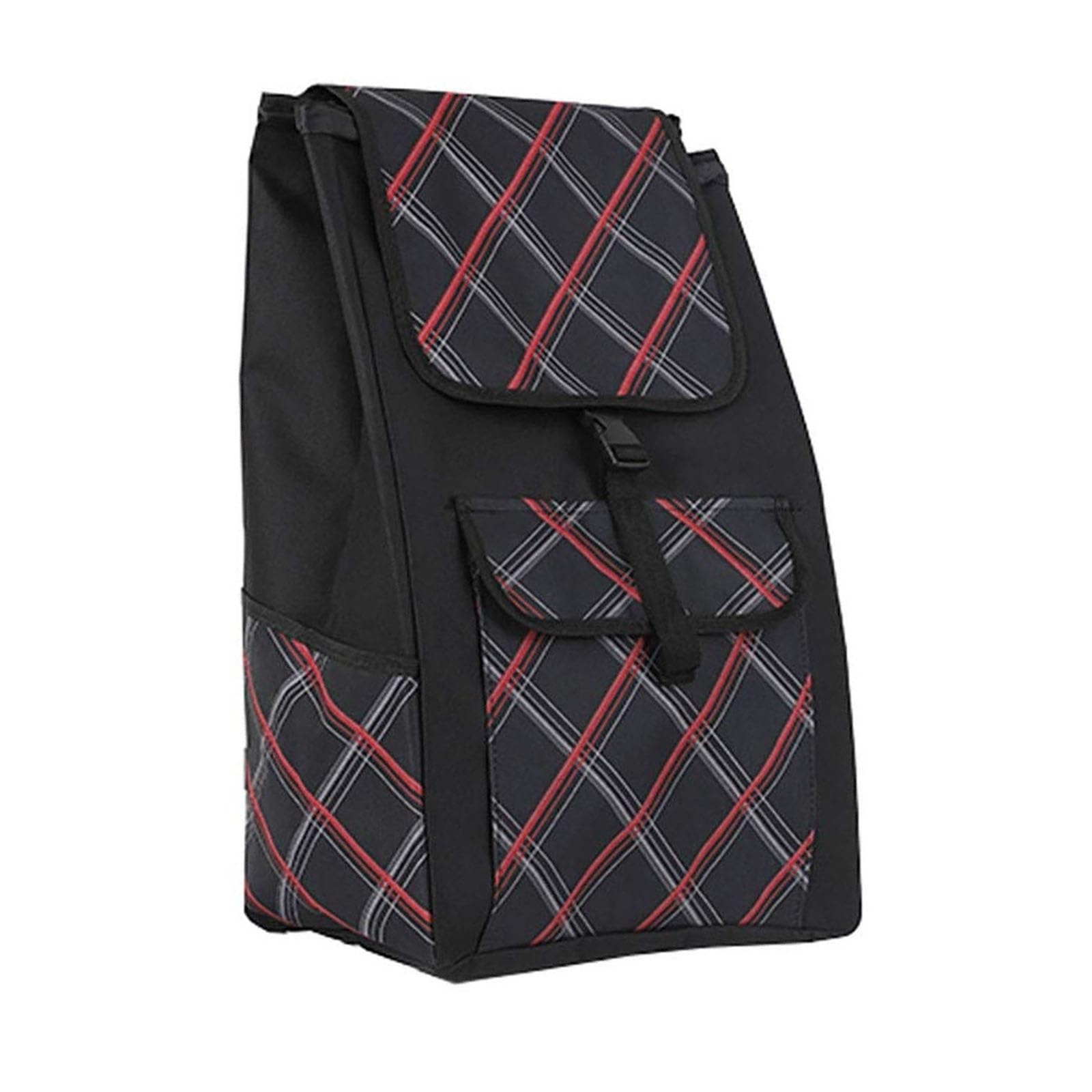Zapasowa torba na kółkach 49 l – wodoodporna torba Oxford na wózek na zakupy z bocznymi kieszeniami trwała torba do przechowywania artykułów spożywczych i codziennego użytku