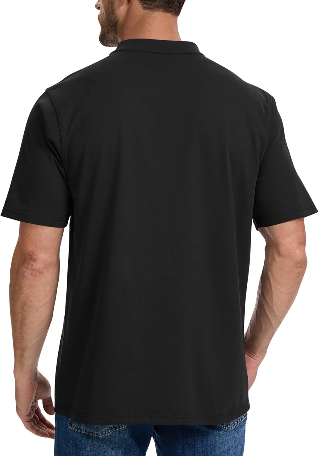 Men's Loose Fit Heavyweight Short-Sleeve Pocket Work Henley T-Shirt (Regular&Tall) - Image 2