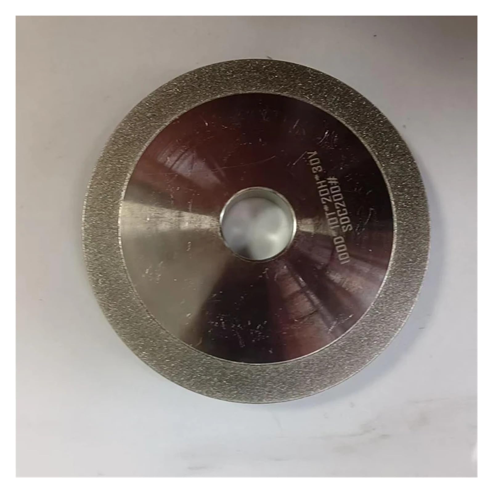 SDC muela abrasiva diamante bisel único 100D 30/45/60 grados aleación/cerámica/acero/fresa CBN(100Dx10Tx20HxV60,400 grit)