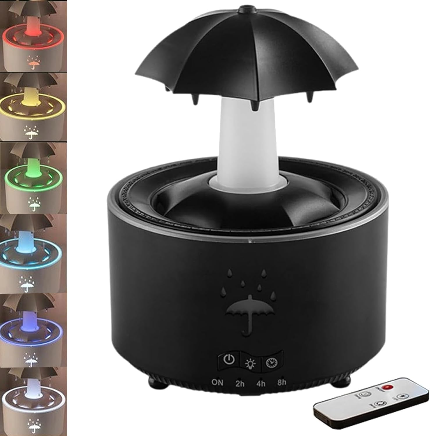Umbrella Humidifier, Rotating Umbrella Diffuser with Rain