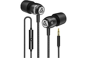 LUDOS CLAMOR Wired Earbuds in-Ear Headphones with Microphone and Volume Control -...