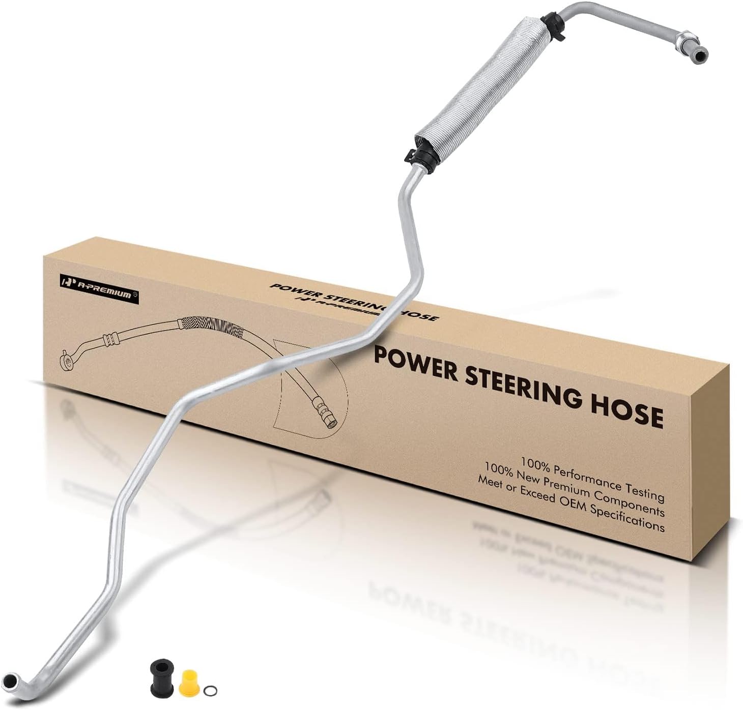 A-Premium Power Steering Return Hose Line Assembly Compatible with Toyota Corolla, Matrix & Pontiac Vibe, 2003 2004 2005 2006 2007 2008, 1.8L, with O-ring, From Gear