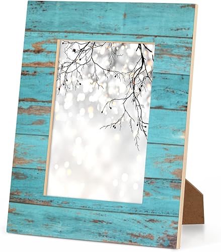 Miniatura 8 de Marcos de fotos vintage de 5 x 7 pulgadas con textura de madera de playa, marco de fotos de pie de madera, marco de fotos de escritorio para oficina