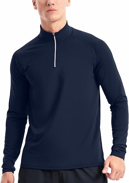 Amazon.com: Zengjo Half Zip Pullover Men Athletic(Army Green,S