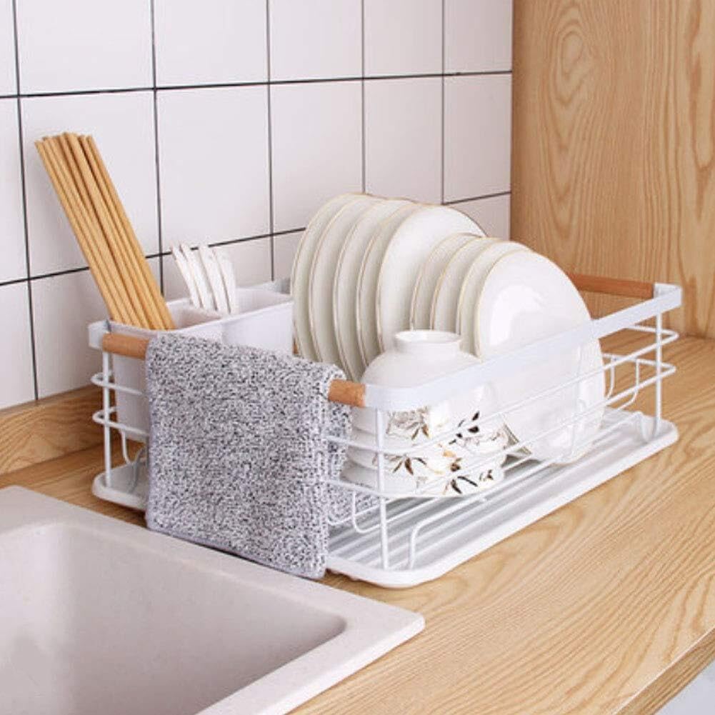 Scolapiatti con vaschetta raccogligocce Asciugapiatti Organizzatore for Piatti