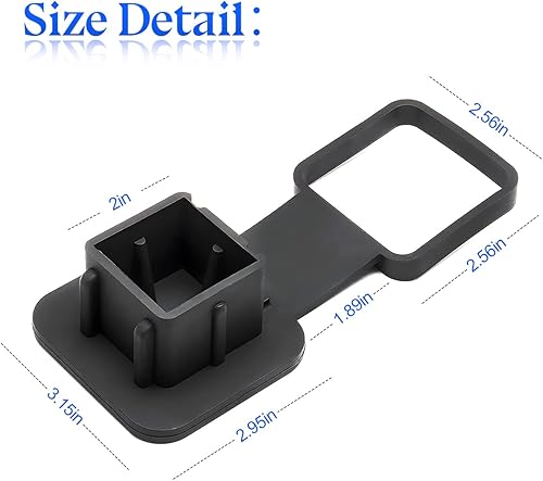 Miniatura 2 de zipelo 2 fundas para enganche de remolque, cubierta de goma resistente para enganche de remolque, inserción de tapa de enchufe, protege el tubo