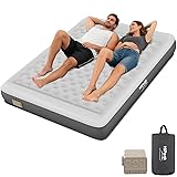 HiiPeak TPU Luftbett für 2 Personen mit integrierter elektrischer Pumpe – Selbstaufblasende Luftmatratze, aufblasbare Matratze, PVC-frei, tragbares aufblasbares Gästebett bis 400 kg belastbar Doppel