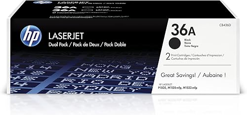 HP 36A  CB436D  2 cartuchos de tóner  negro