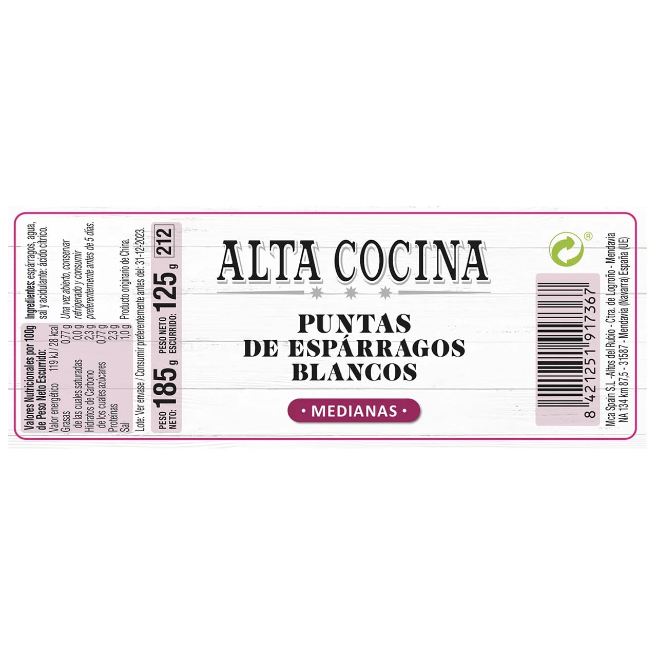 ALTA COCINA Spargelspitzen 125 g. 4er Pack
