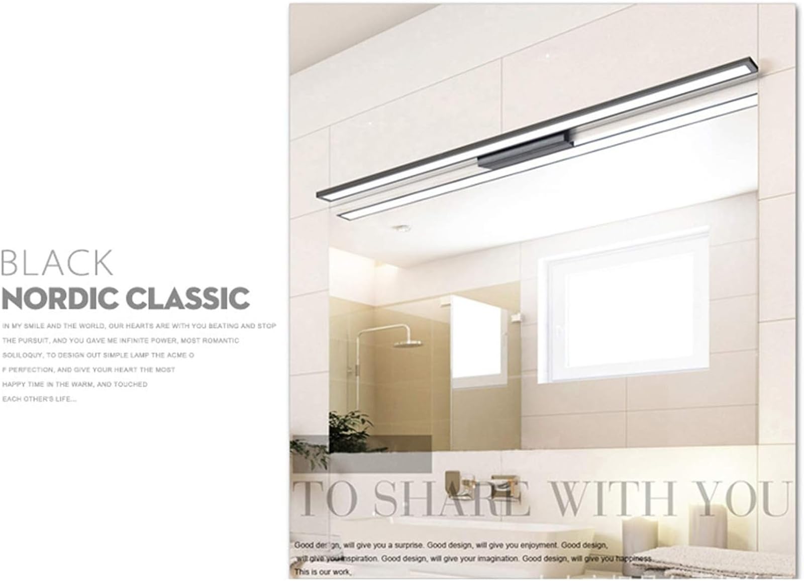 Moderna Lampada A LED Per Specchio Da Bagno Lampada Da Bagno Impermeabile IP44 Dimmerabile 3000K-6000K Applique Da Bagno Per WC Lanterna Antiappannamento Illuminazione Cosmetica Per Il Trucco