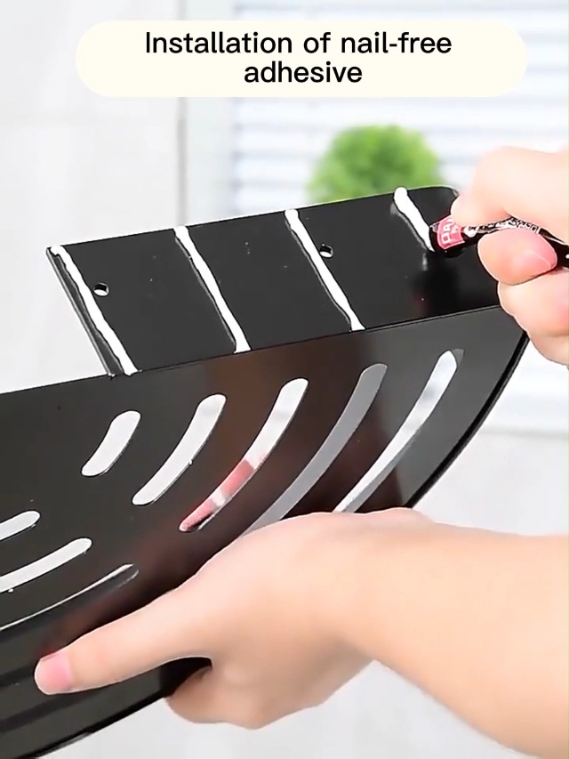 Lot De 2 étagères D'angle Adhésives Pour Salle De Bain - Sans